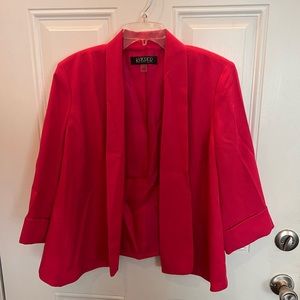 Kasper size 12 hot pink open jacket
